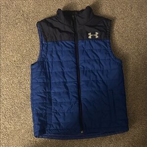 Youth Large Under Armour Navy and Royal Blue Puffer Vest